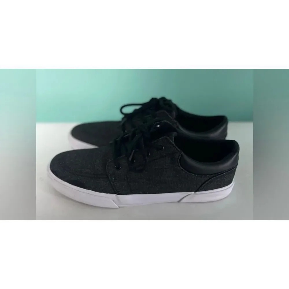 St. John's Bay‎ Men's Casual Sneakers Black Canvas Lace-Up Shoes
